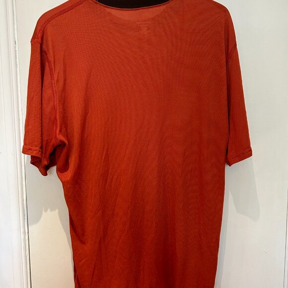 Patagonia Capilene Size L Large Short Sleeve T Shirt Men Orange Stretch - Picture 6 of 16